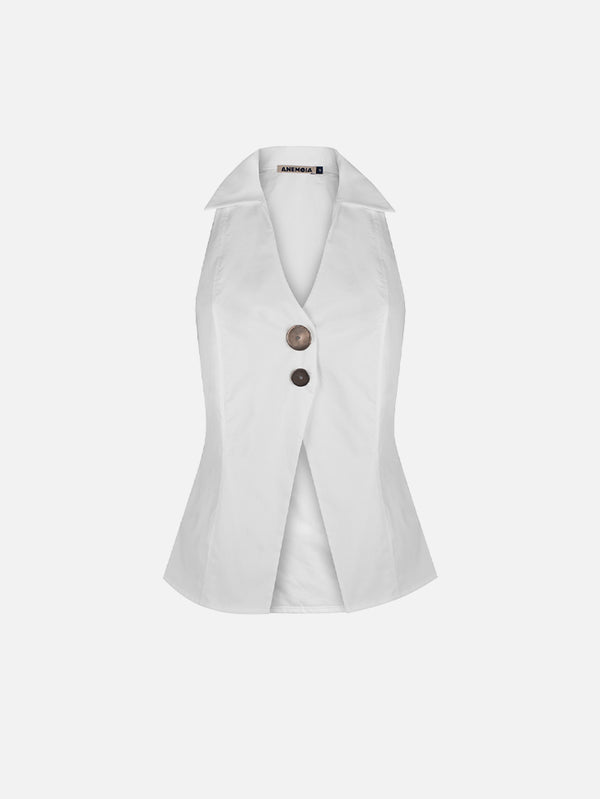 ANEMOIA - YELEK - Vela Top - White - shopi go'da!.