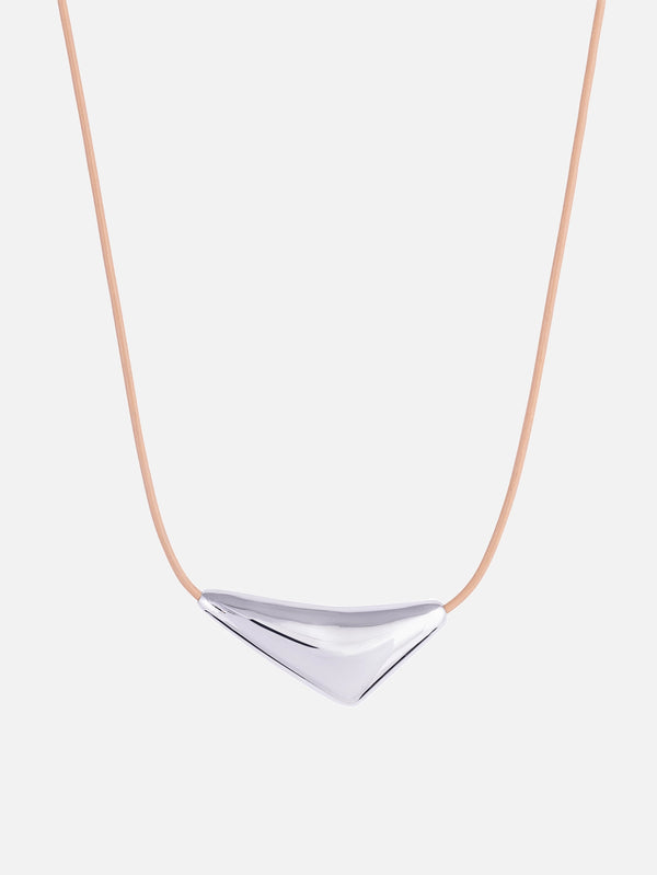 ATELIER ZIGGY - KOLYE - Muska Pendant/Beige Leather/Shiny - shopi go'da!.