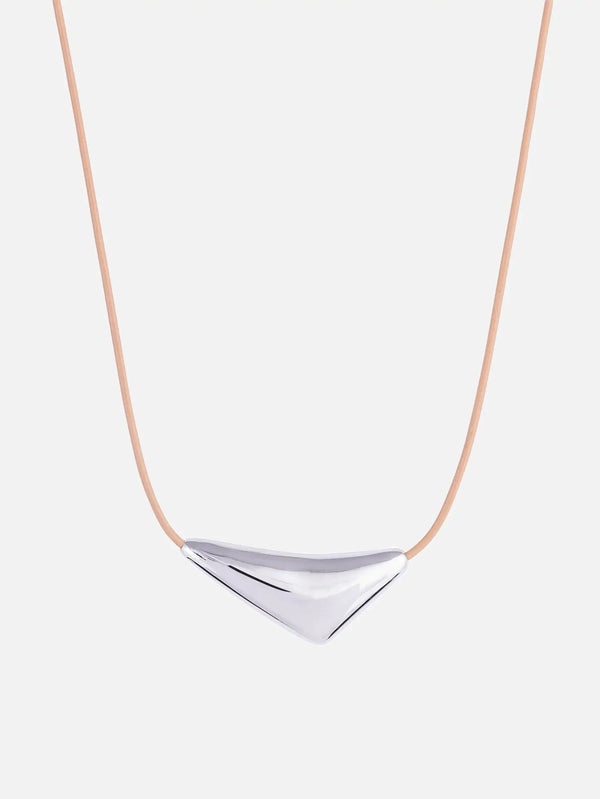 ATELIER ZIGGY Muska Pendant/Beige Leather/Shiny - Necklaces KOLYE