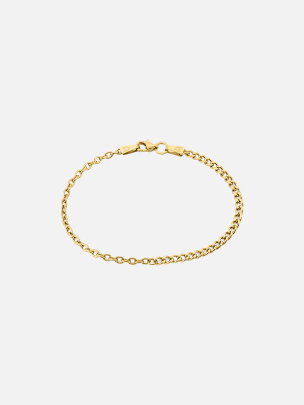 ATOLYEWOLF - BİLEKLİK - Curb and Cable Bracelet in Gold - shopi go'da!.