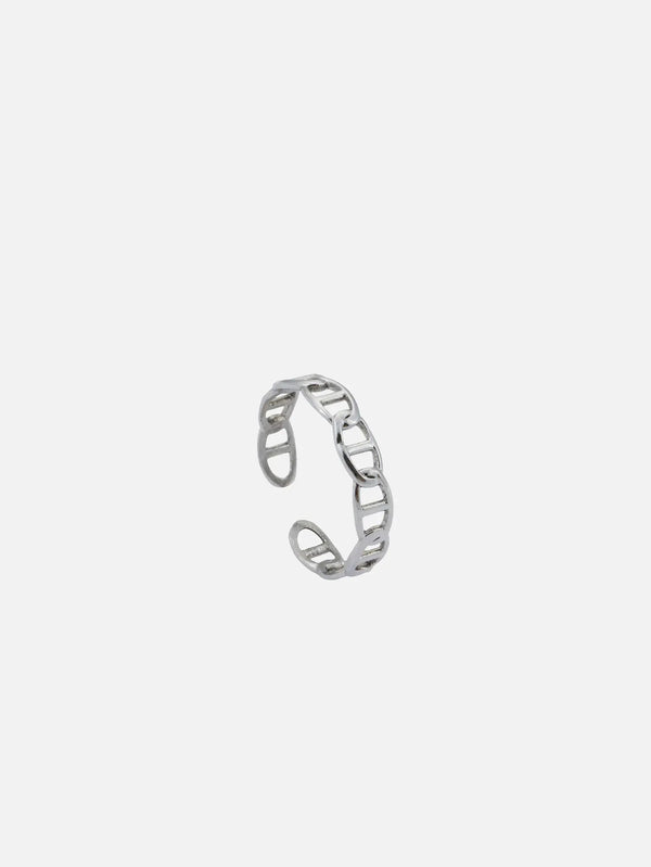 ATOLYEWOLF Bar Chain Ring in Silver - Rings YÜZÜK