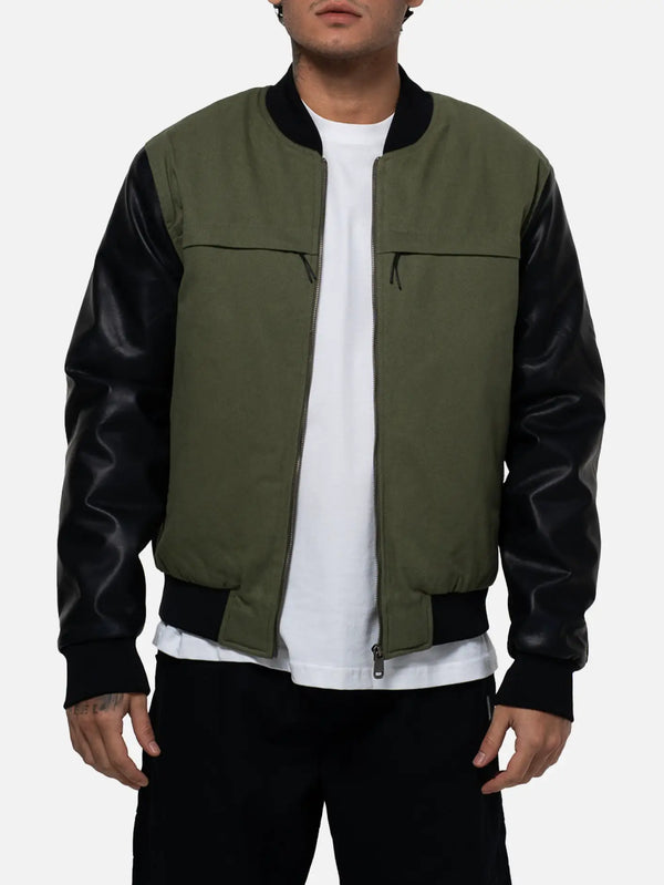 BETWEEN SIDES Bomber Jacket - Khaki - Bomber Jackets CEKET