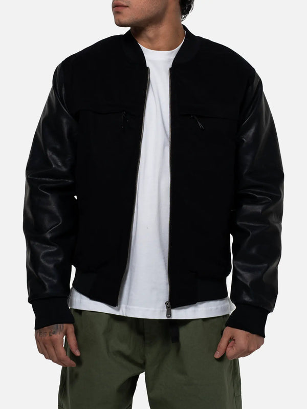 BETWEEN SIDES Bomber Jacket - Black - Bomber Jackets CEKET