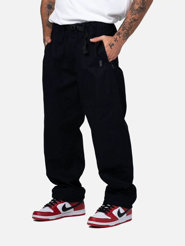 BETWEEN SIDES Double Knee Pant - Black - Cargo Pants PANTOLON