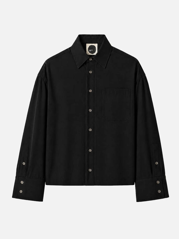 shopi go Sapporo Wide Shirt - Black – siyah, ön görünüm