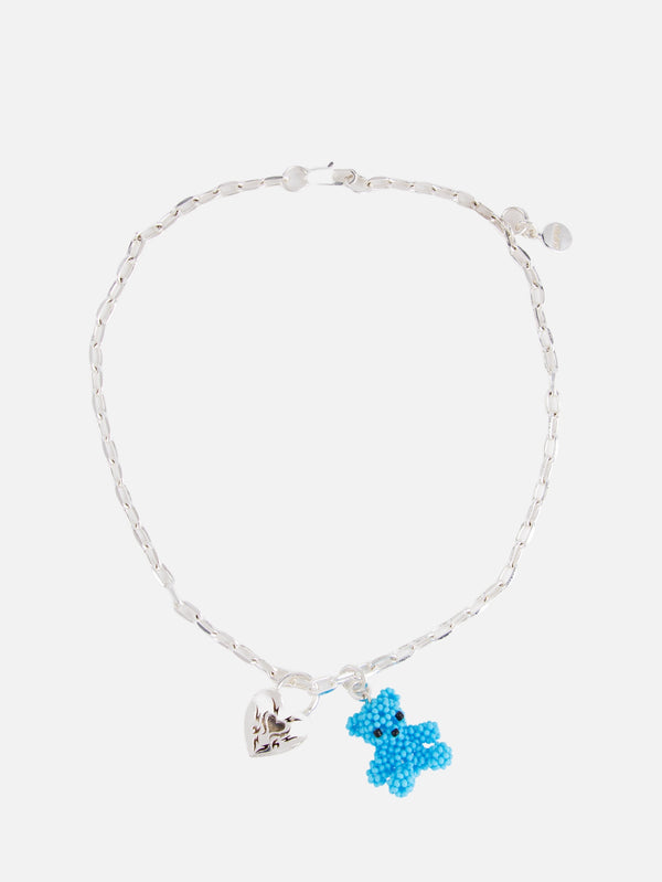 STUDIO NOID, Mirror Me Necklace - Silver/Blue, KOLYE, shopi go'da!