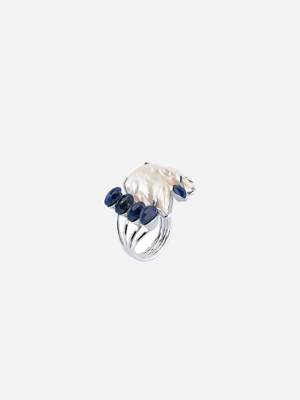 Blue White Sky Ring