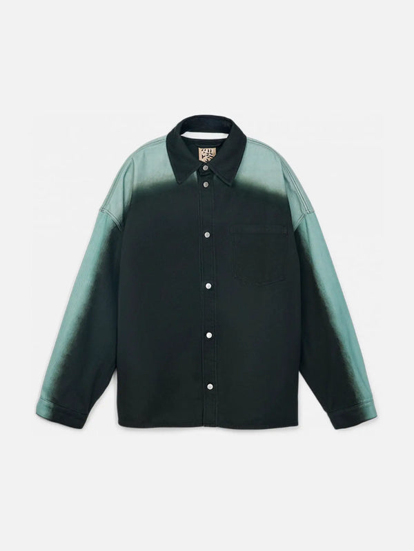 CAMPERLAB Spray Print Denim Shirt - Black - Uncategorized GÖMLEK