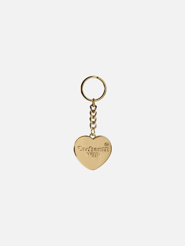 CARHARTT WIP - ANAHTARLIK - Heart Keychain - Gold - shopi go'da!.
