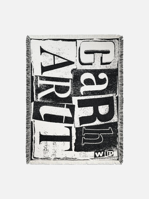CARHARTT WIP - BATTANİYE - Letterpress Blanket - Black/Wax - shopi go'da!.