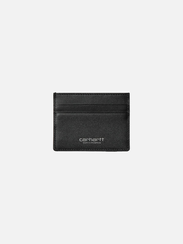 CARHARTT WIP - CÜZDAN - Vegas Cardholder - Black/Silver - shopi go'da!.