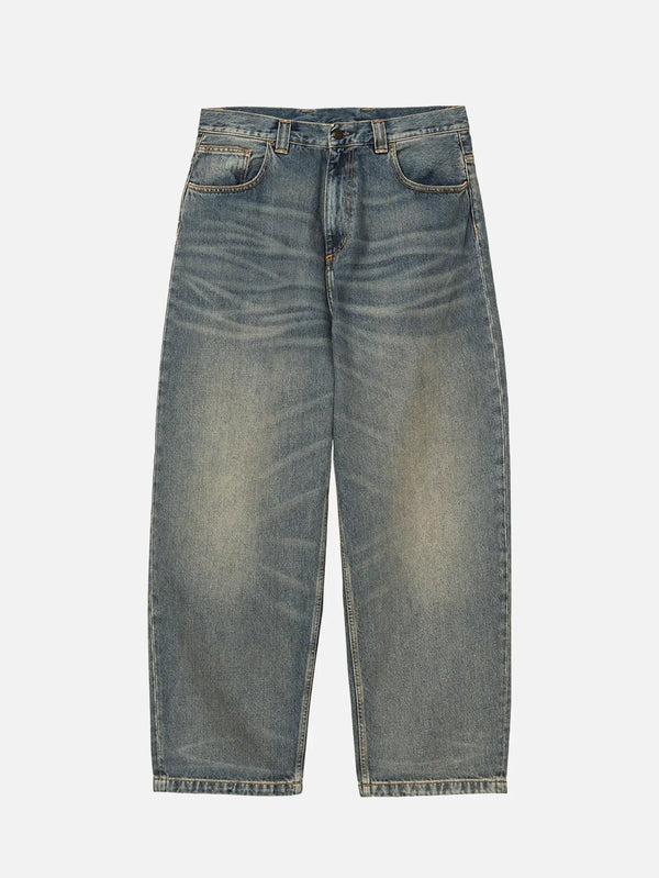CARHARTT WIP Brandon Pant - Blue Worn Used Wash - Jeans PANTOLON