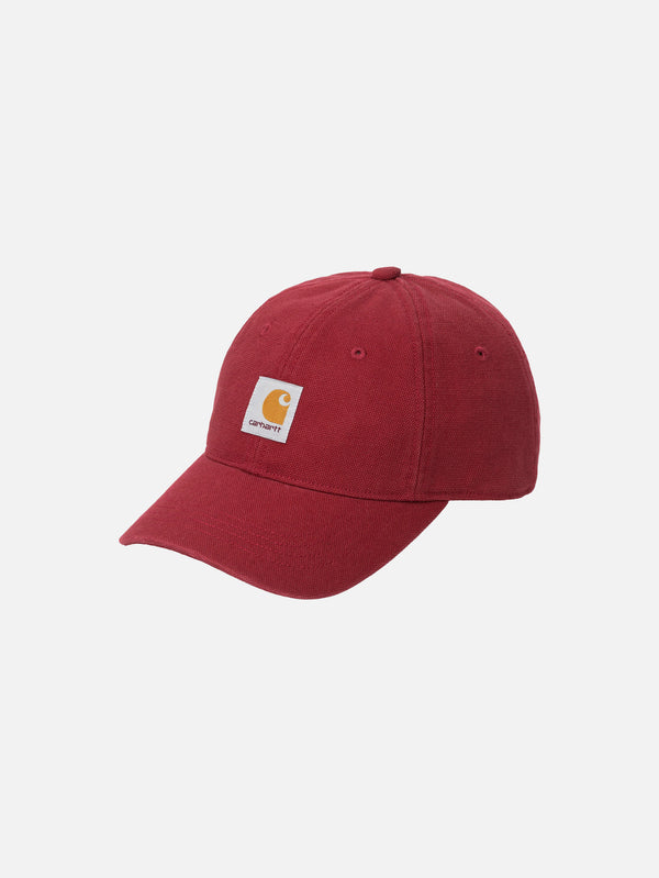 CARHARTT WIP - ŞAPKA - Selby Canvas Cap - Scarlet Stone Washed - shopi go'da!.
