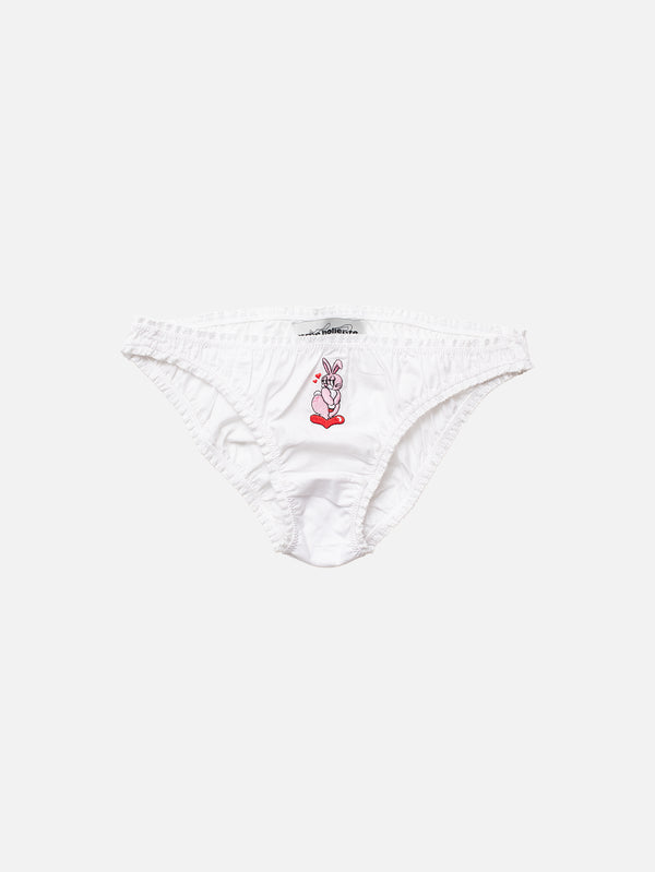 CARNE BOLLENTE - KÜLOT - Ruffle Bunny - White - shopi go'da!.