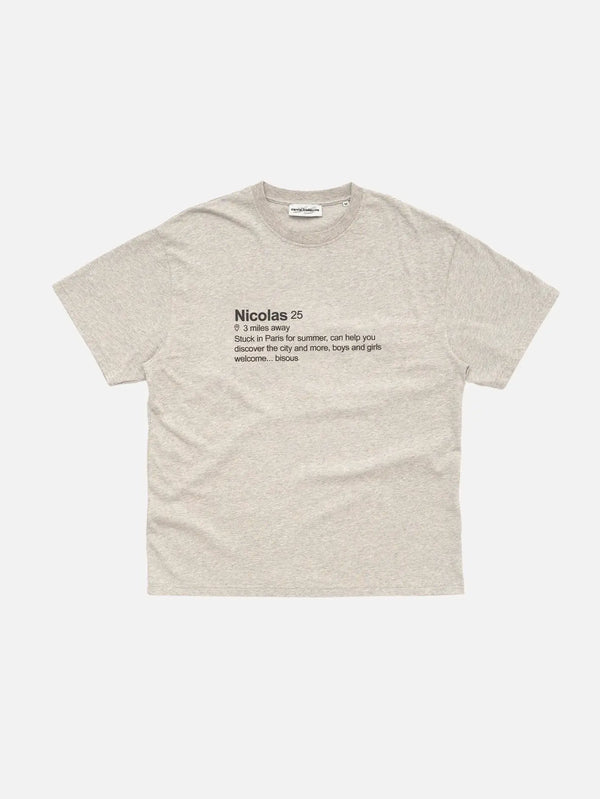 CARNE BOLLENTE Bious & Baguettes - Melange Grey - T-Shirts T-SHIRT