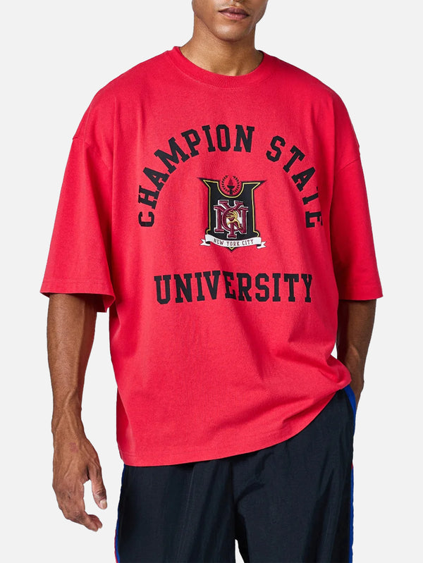 CHAMPION - T-SHIRT - Crewneck T-Shirt - Red - shopi go'da!.