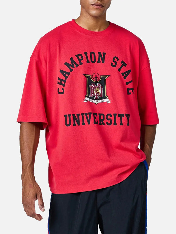CHAMPION Crewneck T-Shirt - Red - T-Shirts T-SHIRT