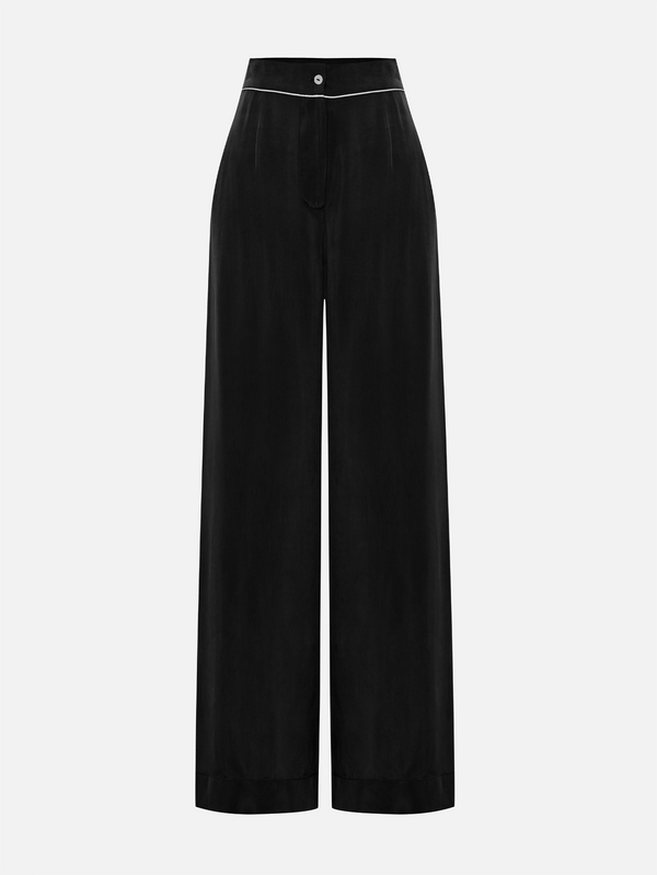 COME AS YOU ARE - PANTOLON - Cupro Pantolon #1 - Siyah - shopi go'da!.