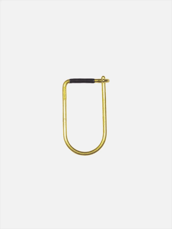 CRAIGHILL Enameled Wilson Keyring Black/Brass - ANAHTARLIK