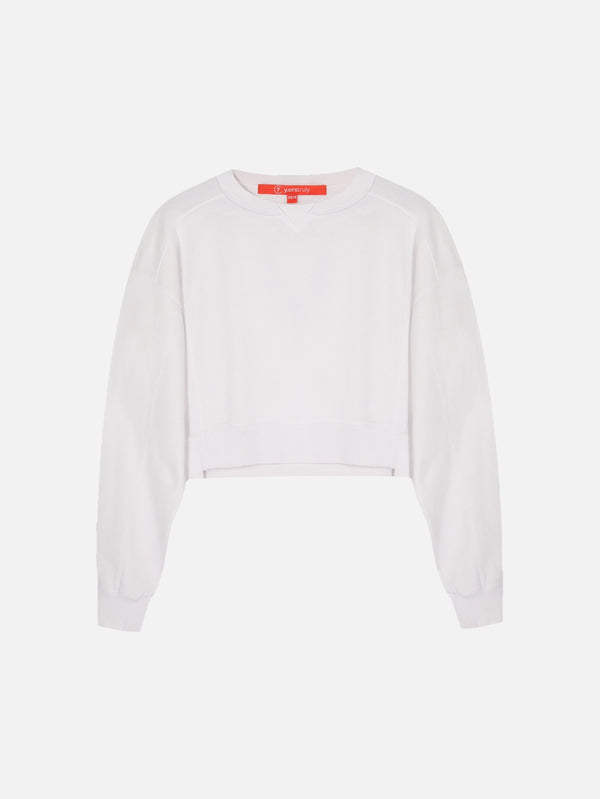 YORSTRULY, Cropped Sweatshirt - Off White, SWEATSHIRT, shopi go'da!