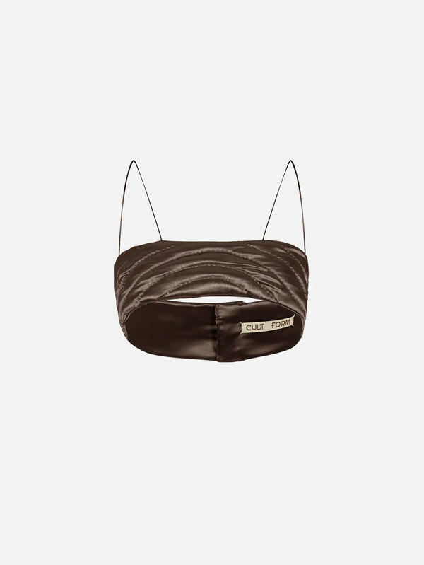 CULT FORM Brown Yorgan Bra - BRALETTE
