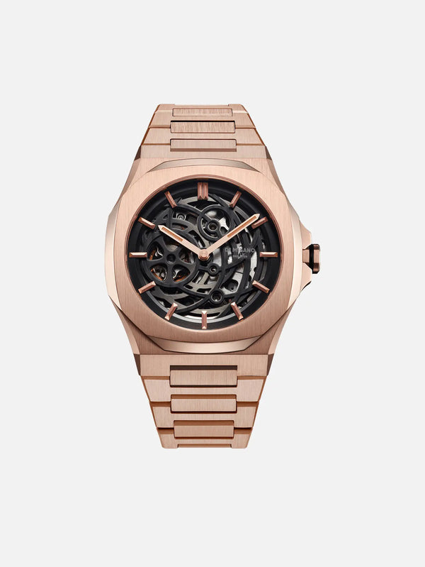 D1 MILANO Rose Gold Skeleton 41.5mm SKBJ12 - Watches KOL SAATİ