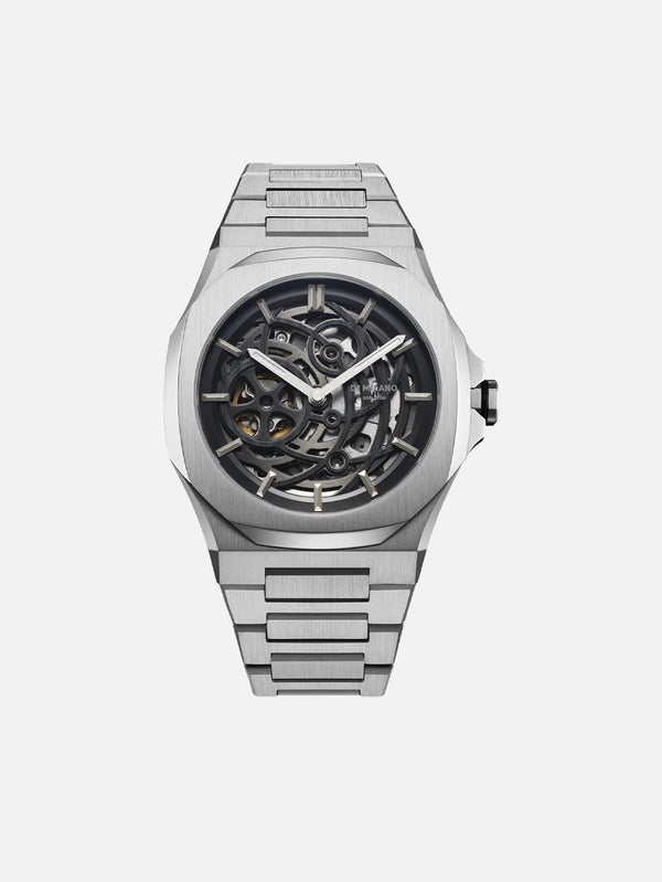 D1 MILANO - KOL SAATİ - Skeleton Silver - shopi go'da!.