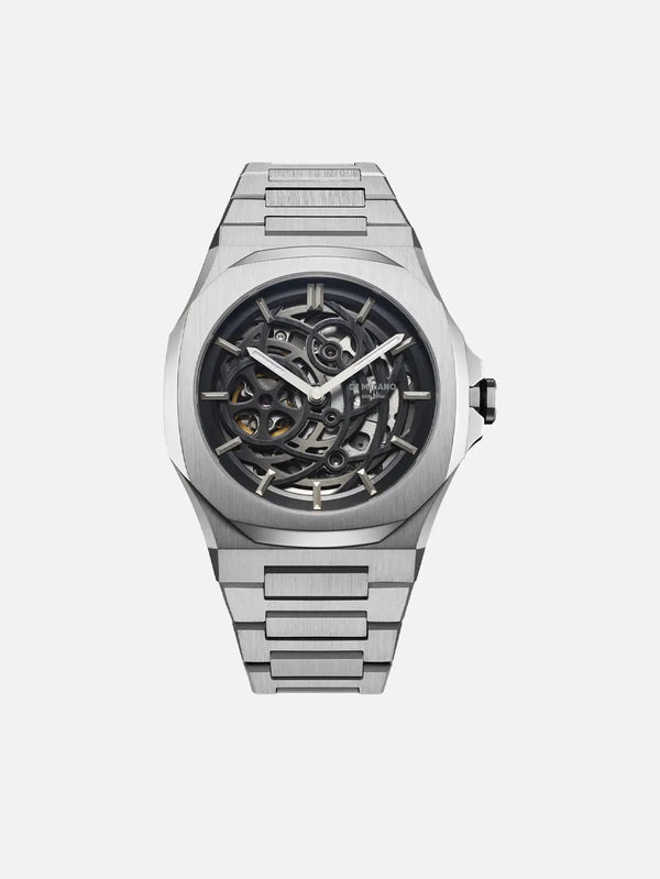 D1 MILANO Skeleton Silver - Watches KOL SAATİ