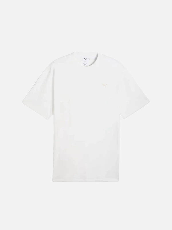 PUMA Select Essentials Tee – beyaz, önden görünüm
