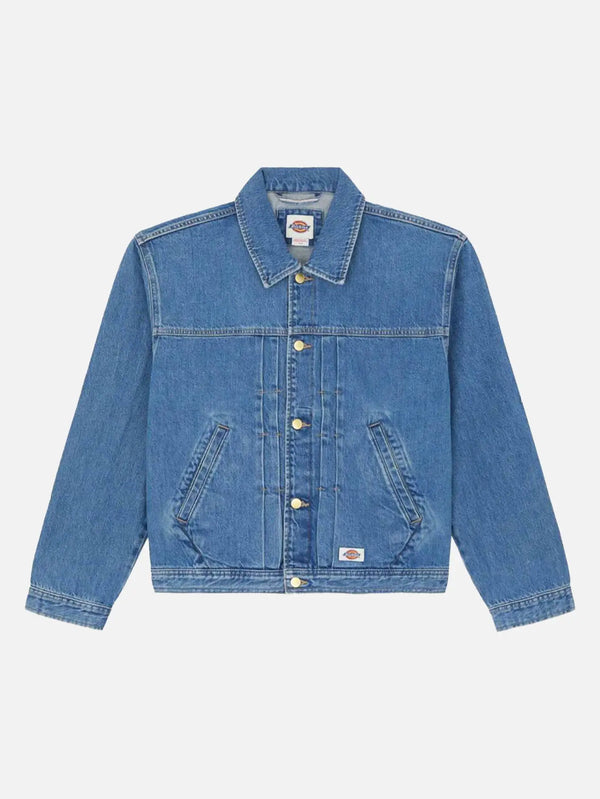 DICKIES Selvedge Pleated Denim Jacket - Archive Wash - Uncategorized CEKET