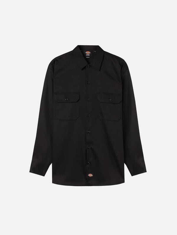 DICKIES Work Shirt LS Rec - Black - Uncategorized GÖMLEK