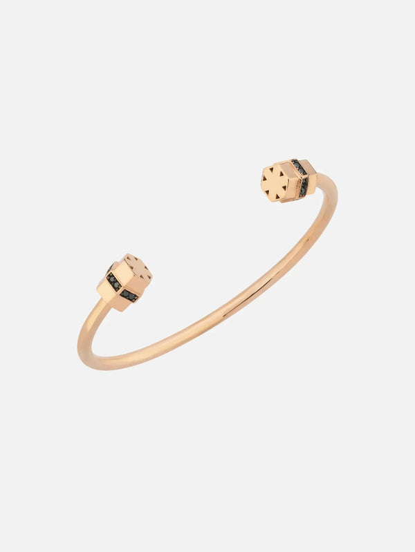 DIME TRIBE Pırlanta Detaylı Rose Açık Kelepçe - Wrist Braces BİLEKLİK