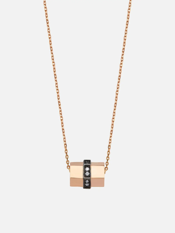 DIME TRIBE Mermi Detay Pırlantalı Kolye - Necklaces KOLYE