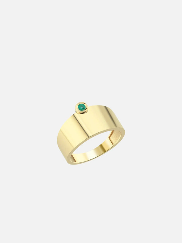 DIME TRIBE Savorayt Taş Detaylı Sarı Altın Yüzük - Rings YÜZÜK