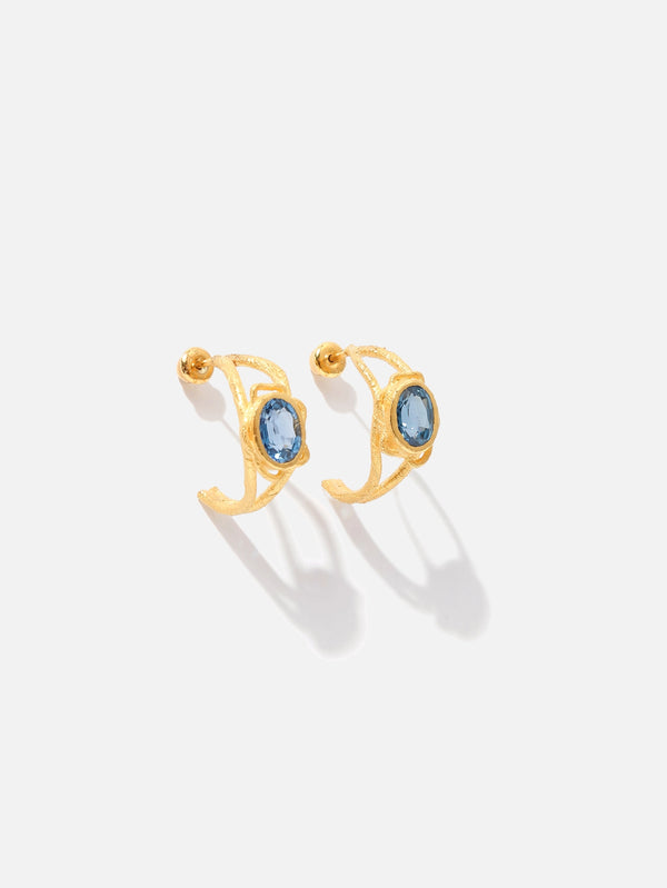 MONAPETRA, Mavi Topaz Ham Halka Küpe, KÜPE, shopi go'da!