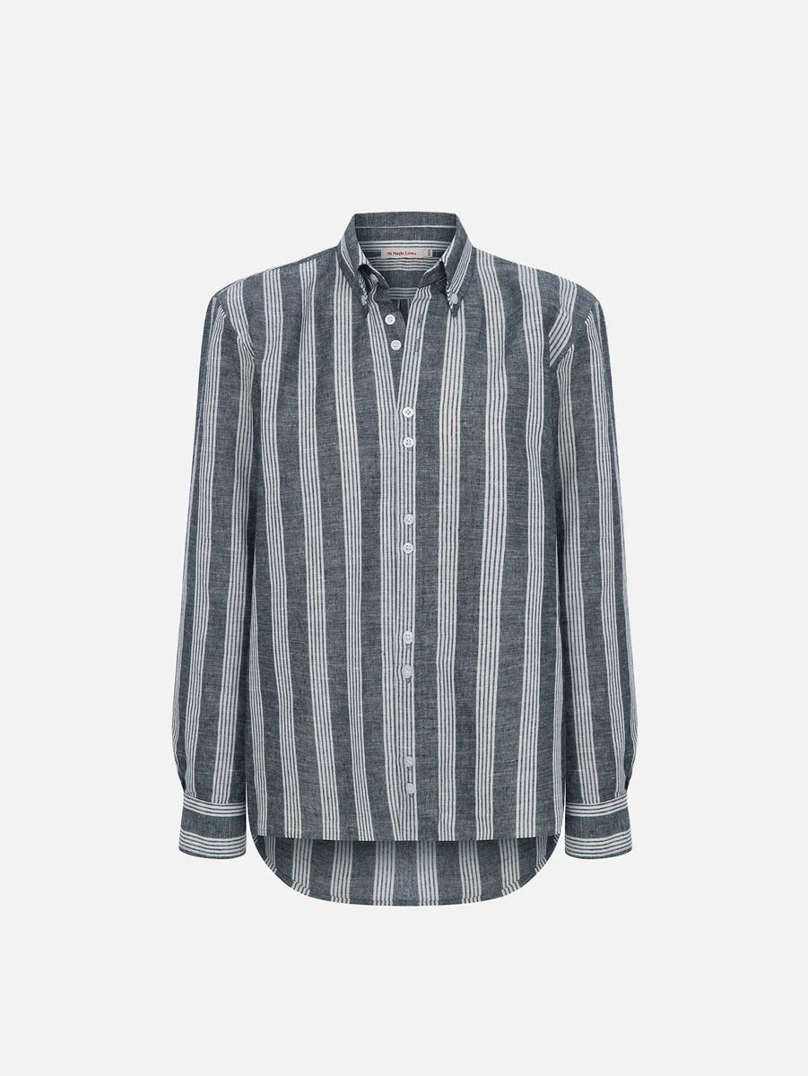 Ease Grey Stripe Boyfriend Shirt