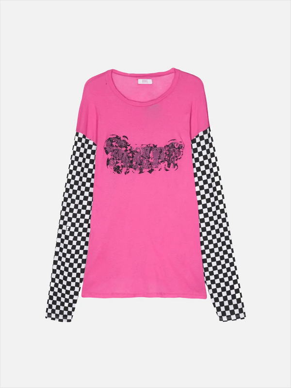 ERL Printed Light Jersey LS T-Shirt - Fuchsia - T-Shirts T-SHIRT