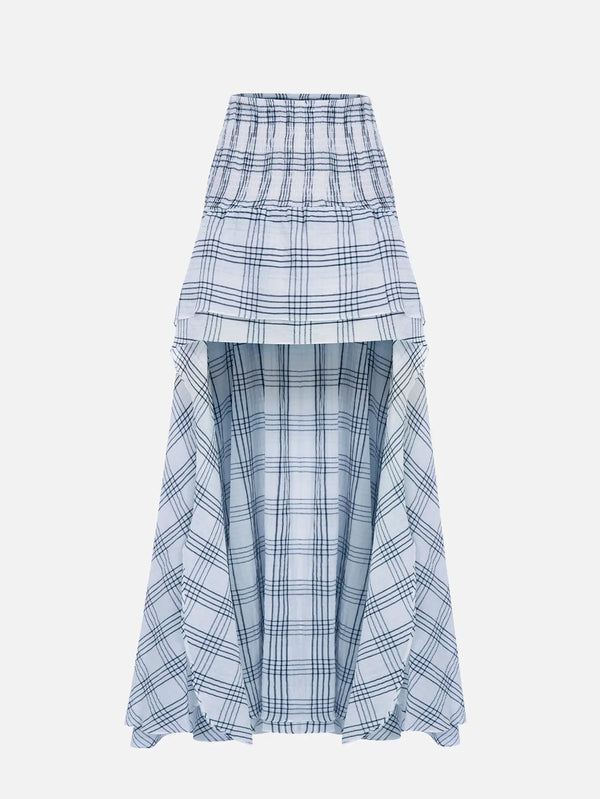 MI MAGIC LOVE Fever White Black Plaid Skirt - ETEK