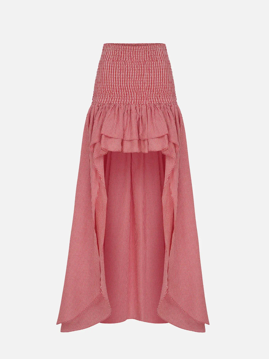 Fever Red Gingham Skirt