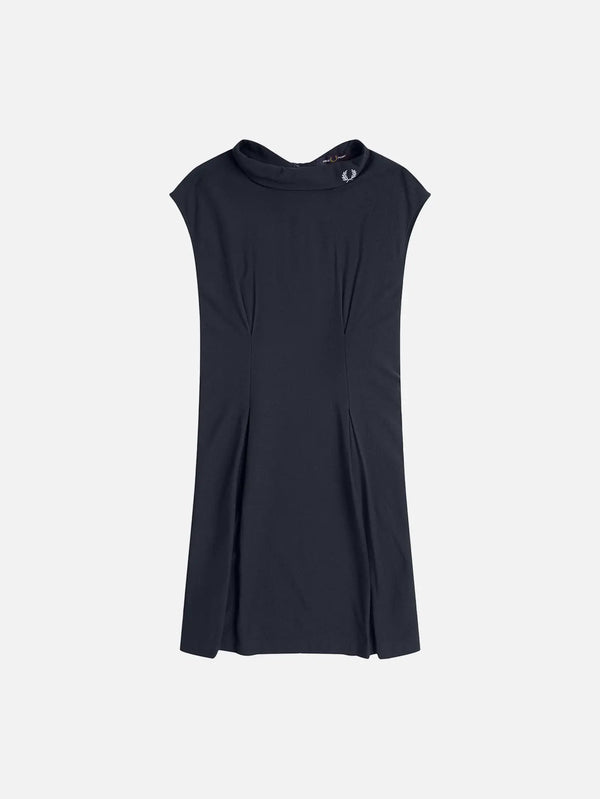 FRED PERRY Sleeveless Crepe Dress - Black - Dresses ELBİSE