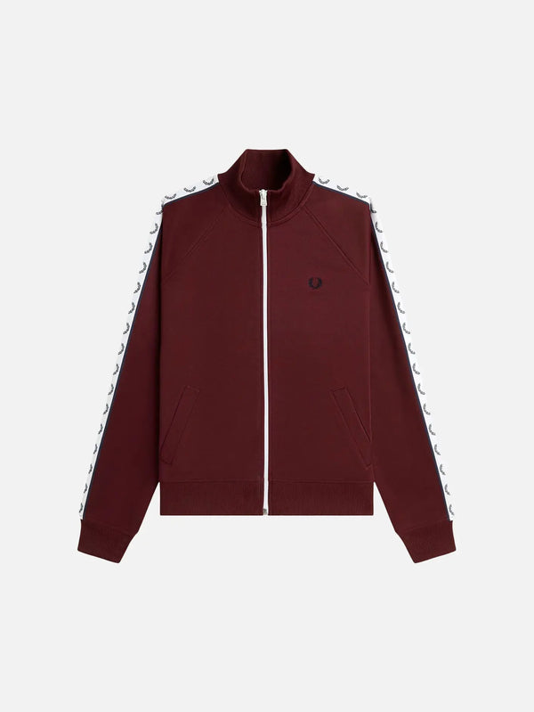 FRED PERRY Taped Track Jacket - Oxblood - Track Jackets EŞOFMAN ÜSTÜ