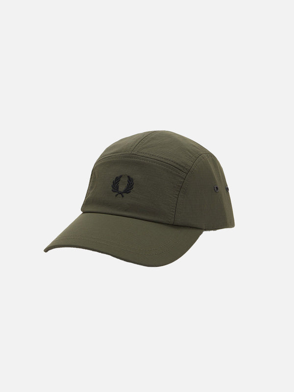 FRED PERRY - ŞAPKA - 5 Panel Ripstop Cap - Hunting Green - shopi go'da!.
