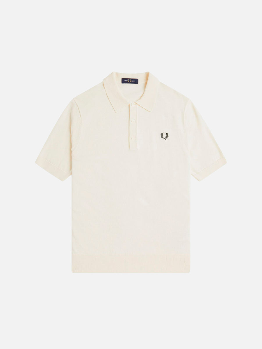 FRED PERRY Cotton Knitted Shirt - Ecru K9725-170 - Hızlı Teslimat