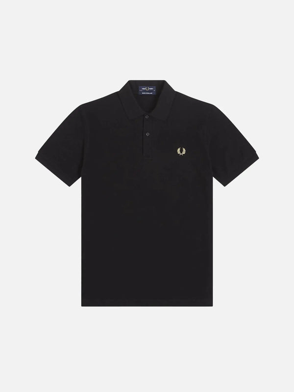 FRED PERRY The Fred Perry Shirt - Black/Champagne - T-Shirts T-SHIRT