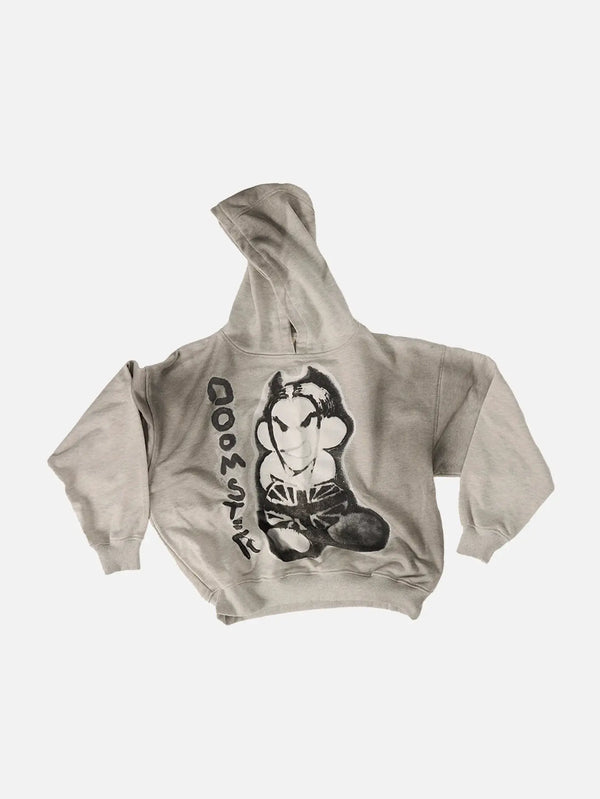 DOOMSTER Girl Hoodie Gray - SWEATSHIRT