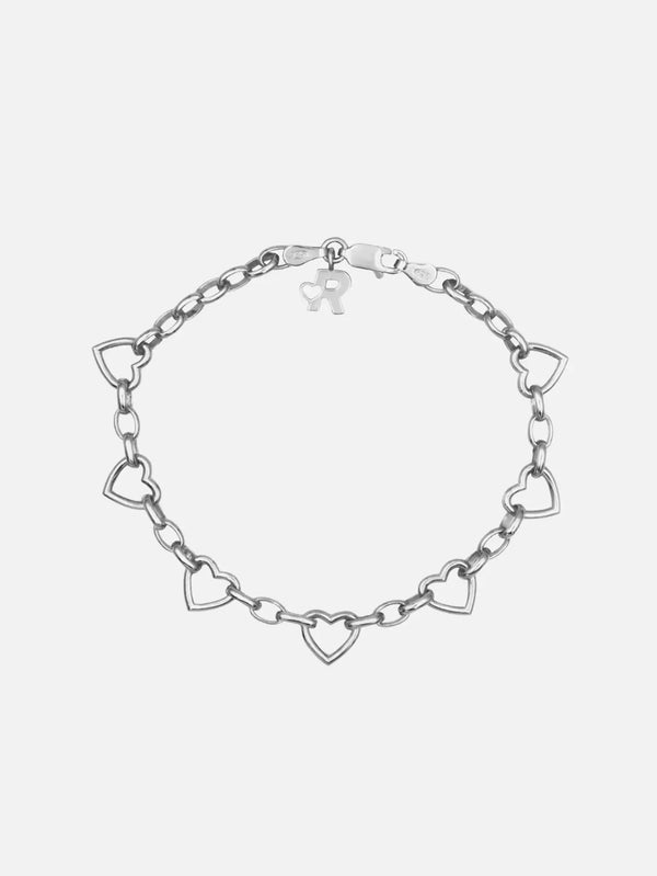 RAFTAF Heart Chain Bracelet - Silver - BİLEKLİK