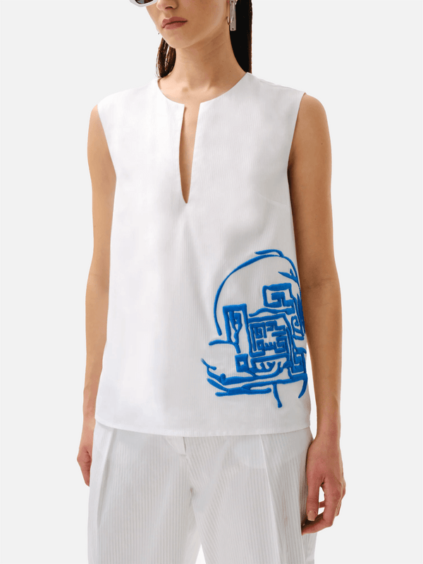 KNTLGY, Helenic Fingerprint Top, BLUZ, shopi go'da!