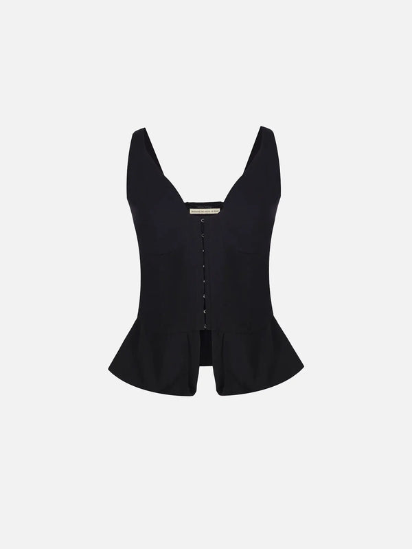 IN.K II Seam Busted Top - Black - Tank Tops BLUZ