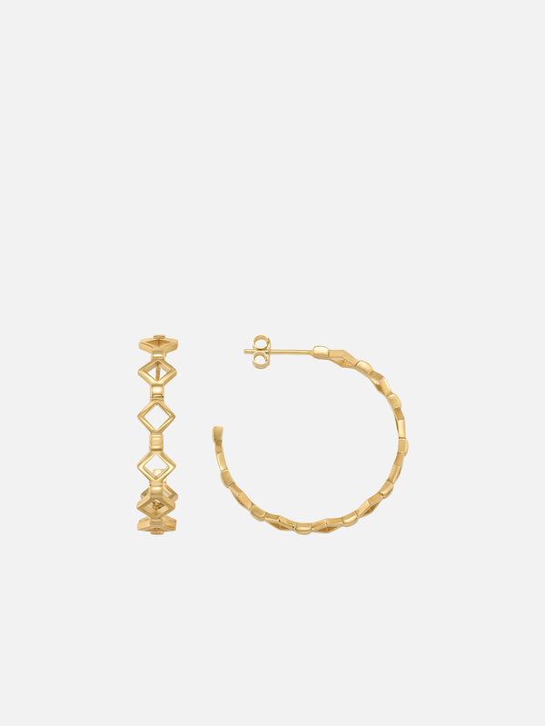 X STUDIO, Silhouette Hoop Earrings - Gold, KÜPE, shopi go'da!