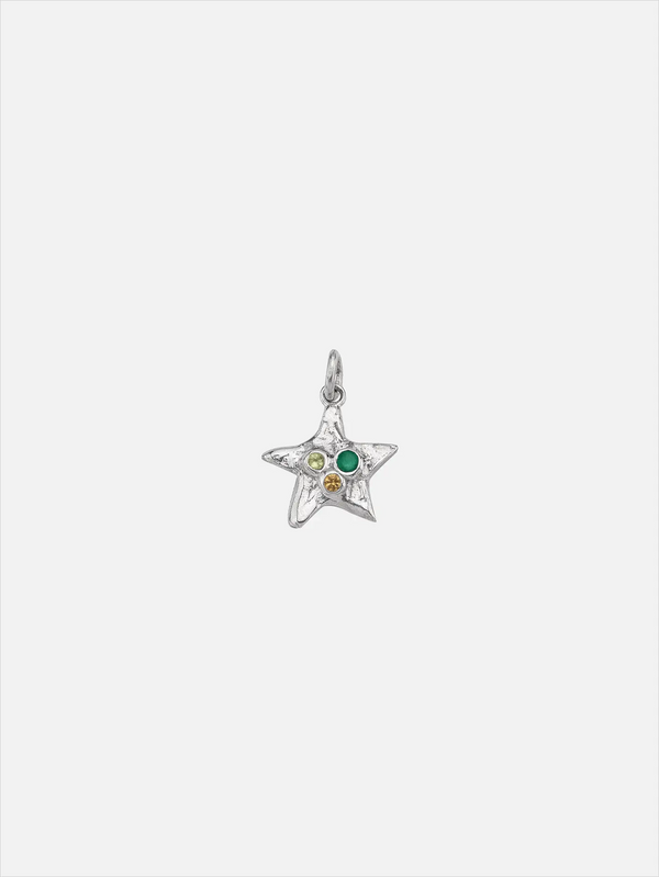 JEWELS FOR JOY Silver Pendant with Peridot, Citrine, and Emerald Stones - Admiratio - Necklaces KOLYE